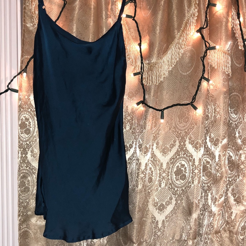 Navy blue silk camisole